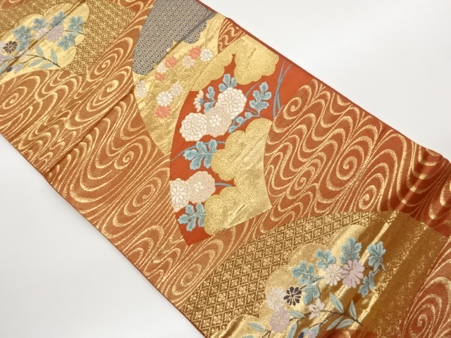 JAPANESE KIMONO / NAGARE-SUI (RUNNING WATER) / JISHI NI KUSABANA (FLOW